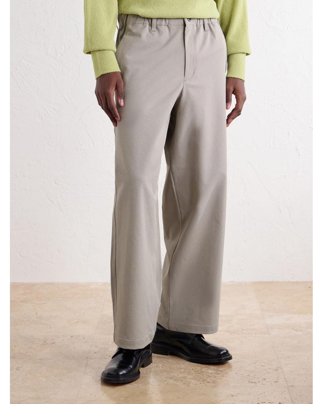Goldwin White Straight-leg Solotex® Gabardine Trousers for men