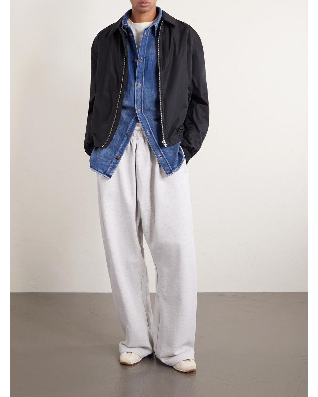 Okot Logo-Print Nylon-Taffeta Jacket di Acne in Blue da Uomo