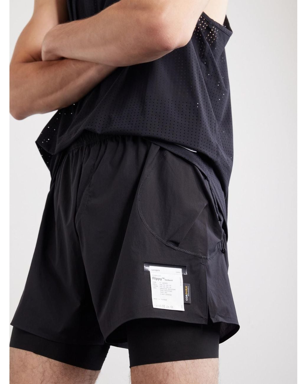 Satisfy Blue Rippy&Trade; Layered 5&Quot; Cordura&Reg; And Justice&Trade; Running Shorts for men