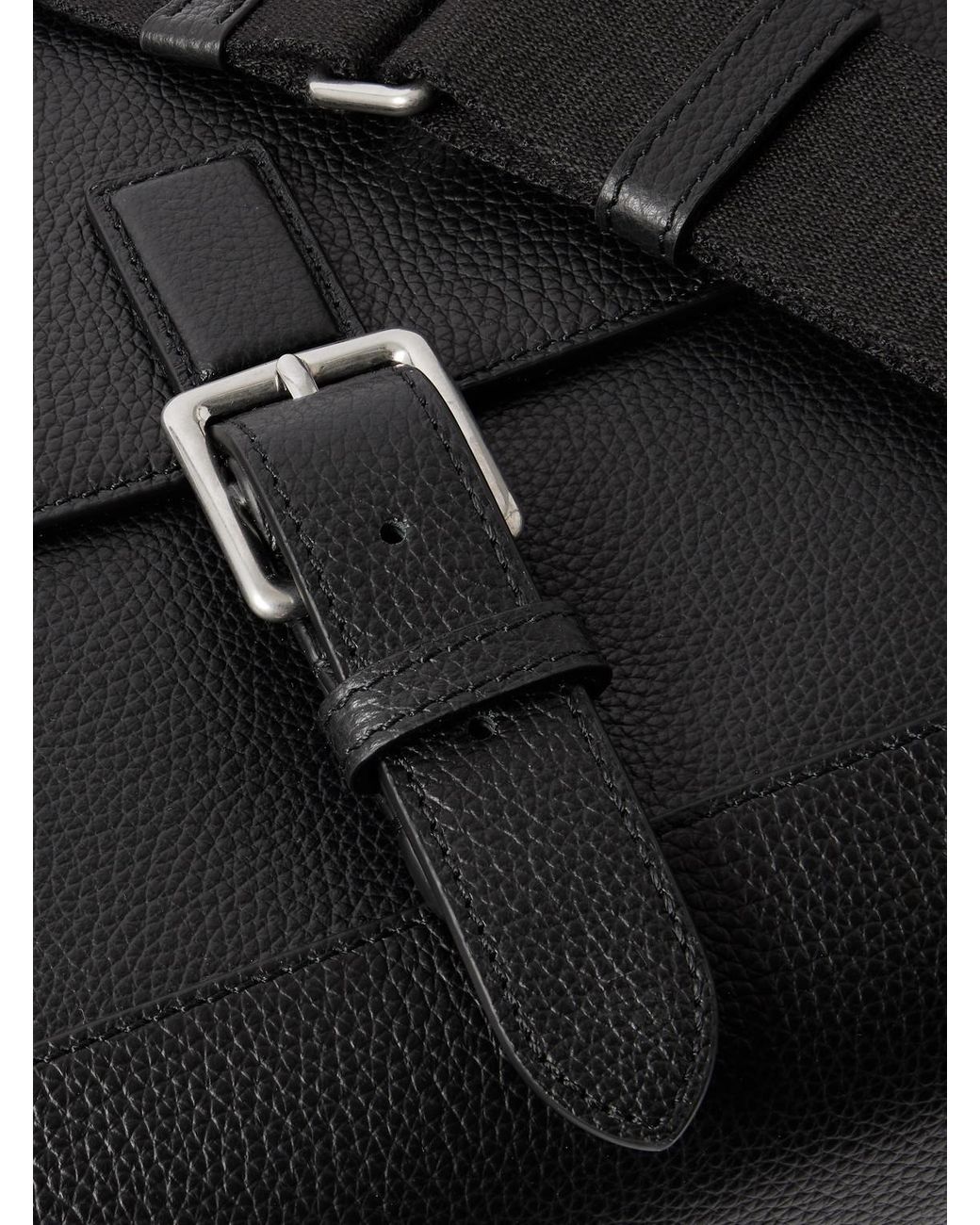 Mulberry Black Chiltern Small Full-Grain Leather Messenger Bag for men