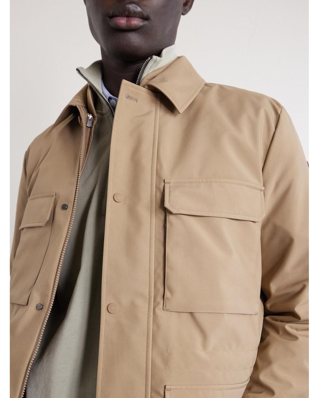 Moncler Exmoor Shell Down Jacket in Natural für Herren