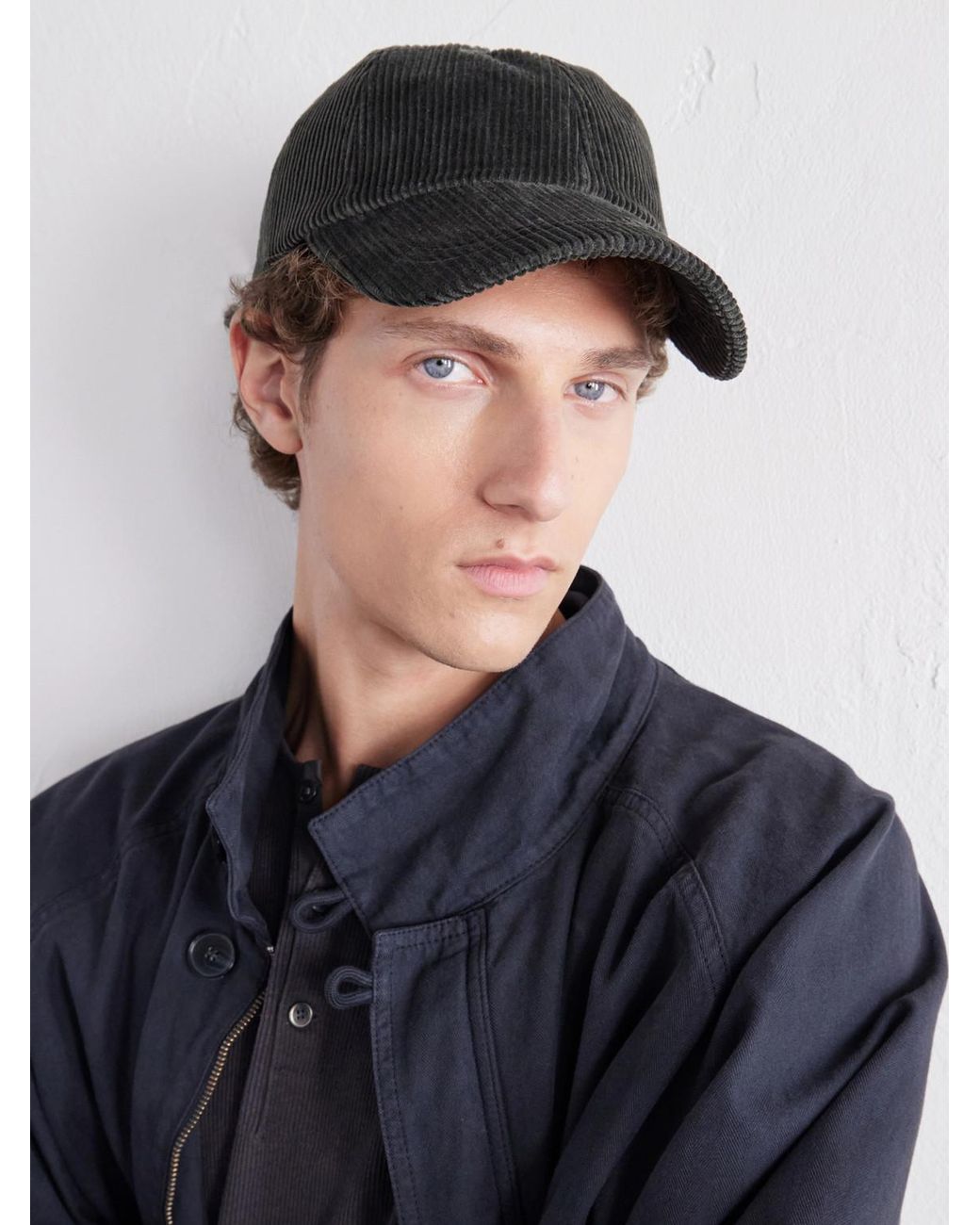 NN07 Black Dad 50004 Organic Cotton-Corduroy Cap for men