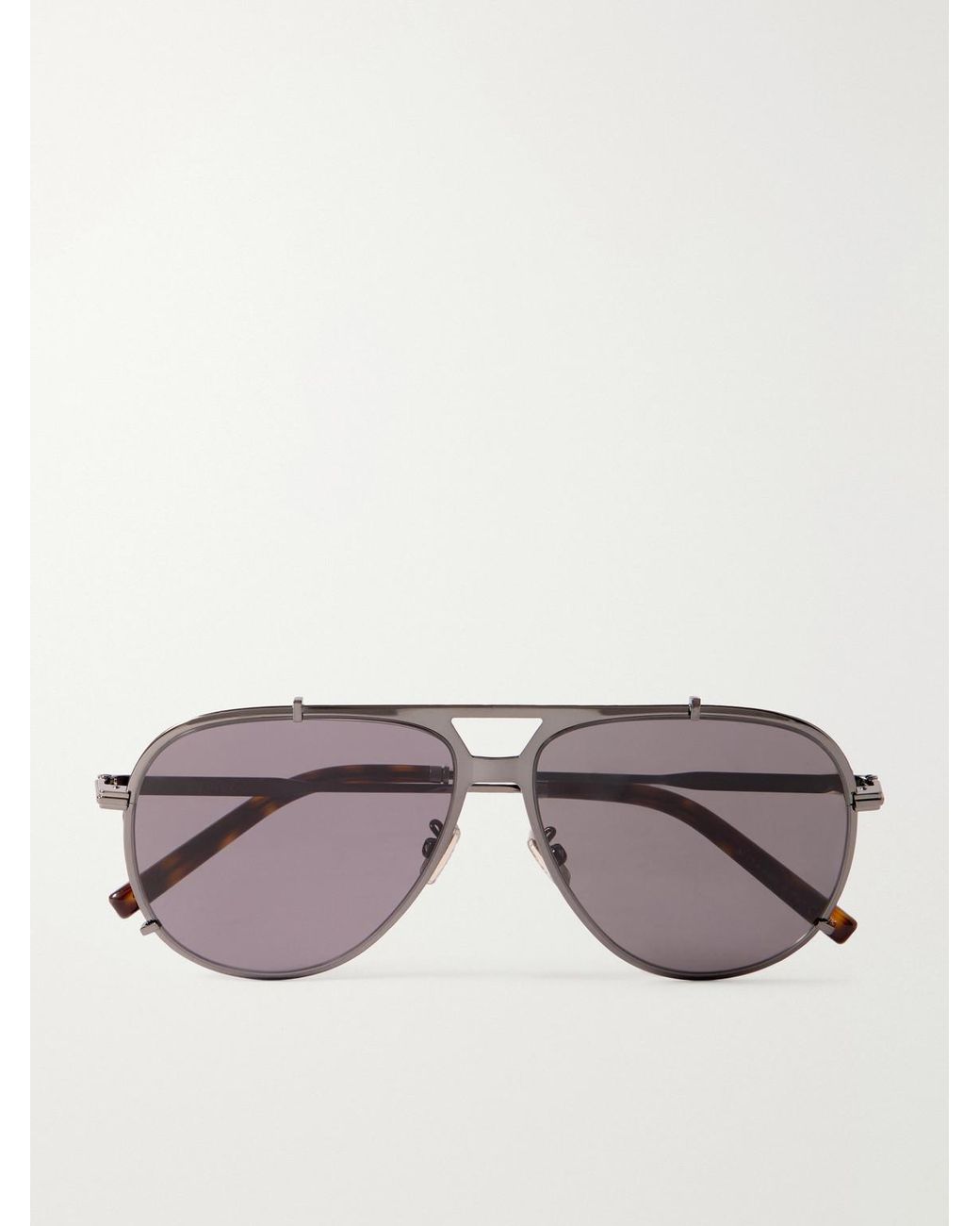 Diorblacksuit A3U Double-Bridge Aviator-Style Metal And Tortoiseshell Acetate Sunglasses di Dior da Uomo