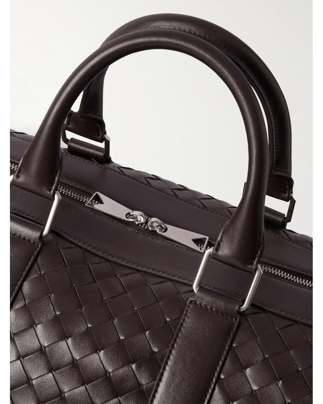 Bottega Veneta Brown Intrecciato Leather Weekend Bag for men