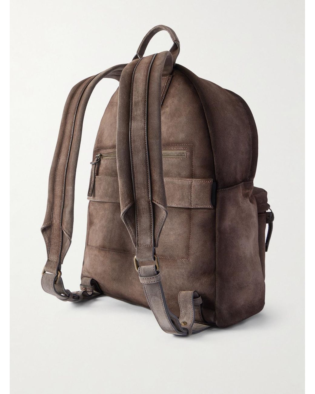 Officine Creative Brown Oc 001 Suede Backpack for men