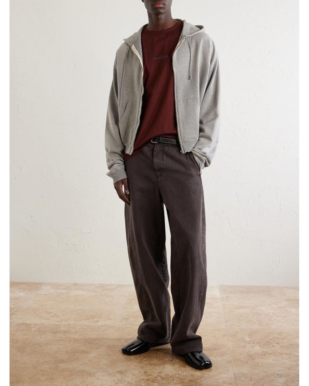 Maison Margiela Logo-Embroidered Cotton-Jersey T-Shirt for men