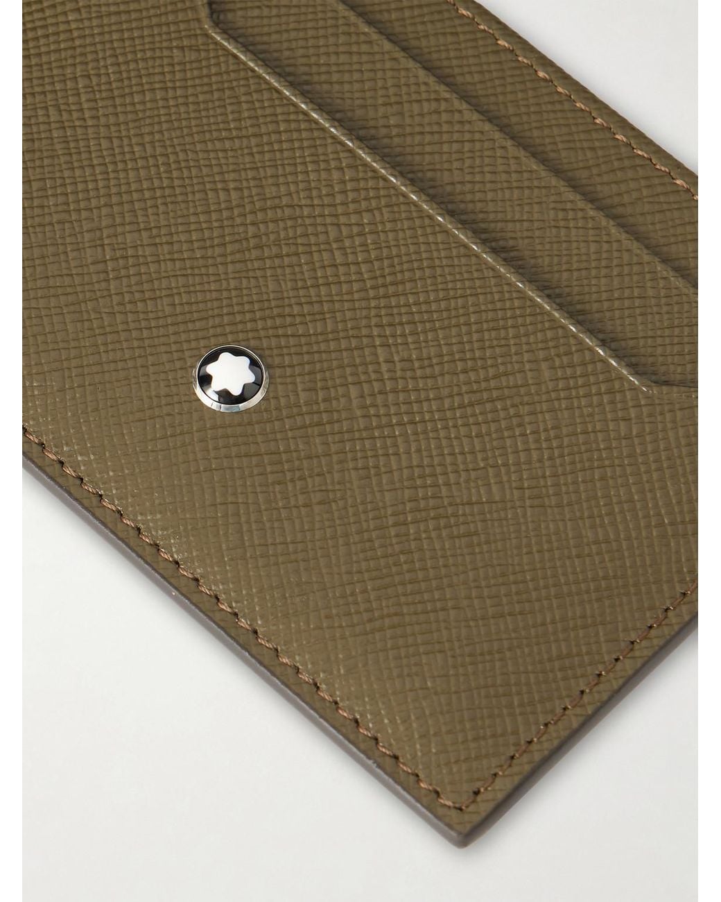 Montblanc Natural Sartorial Cross-Grain Leather Cardholder for men