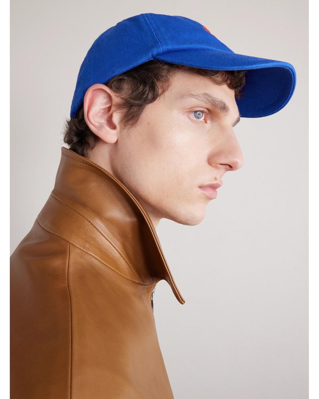Vivienne Logo-Embroidered Cotton-Twill Baseball Cap di Céline in Blue da Uomo