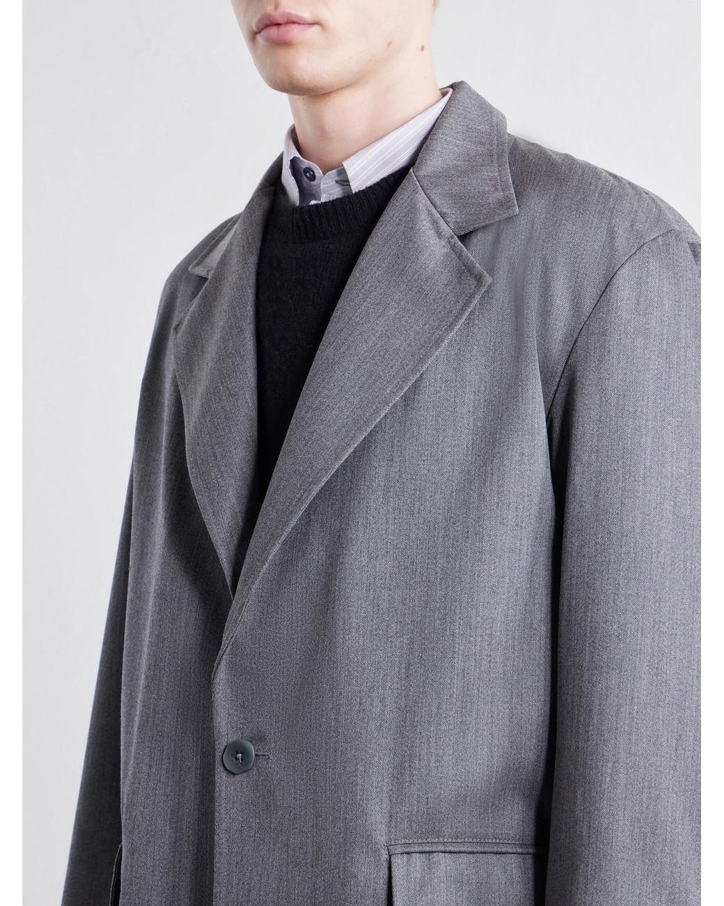 STÒFFA Gray Wool-twill Coat for men