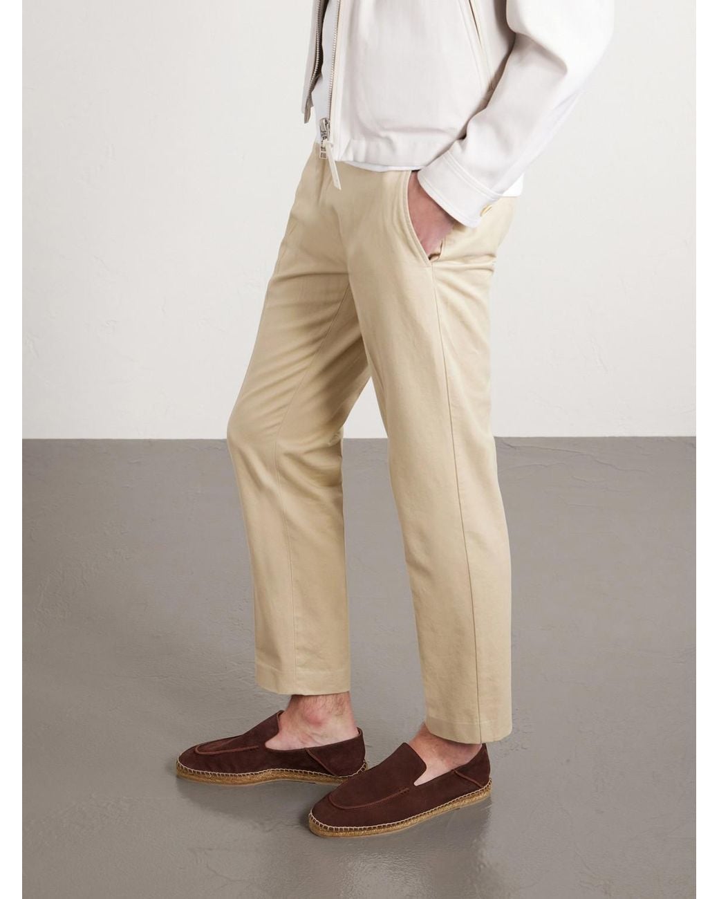 Finn Collapsible-Heel Suede Espadrilles di Tom Ford in Brown da Uomo