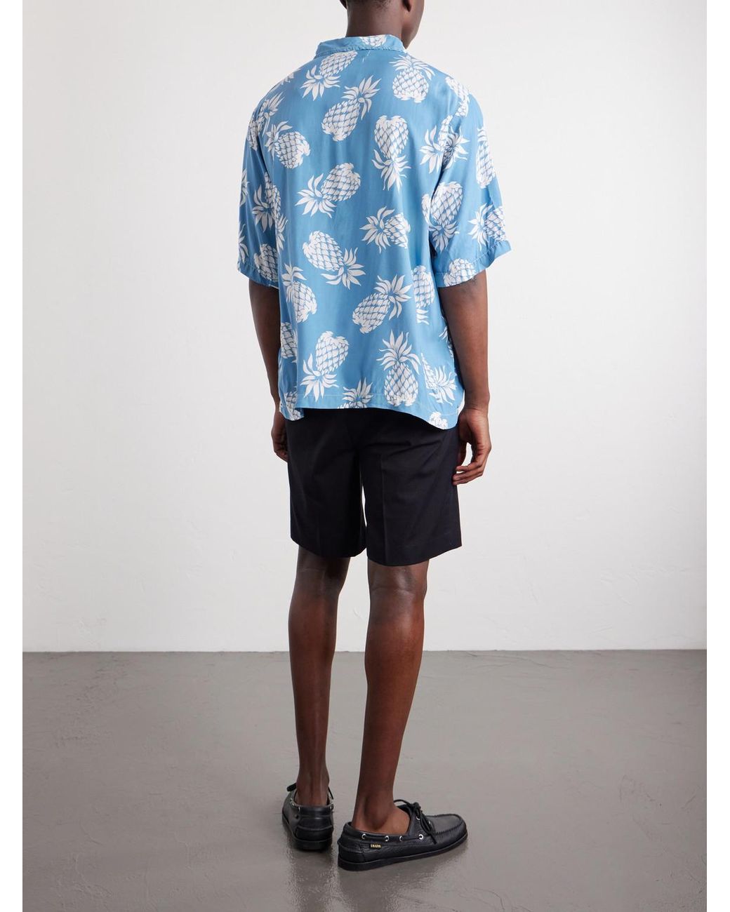 Remi Relief Blue Printed Woven Shirt for men