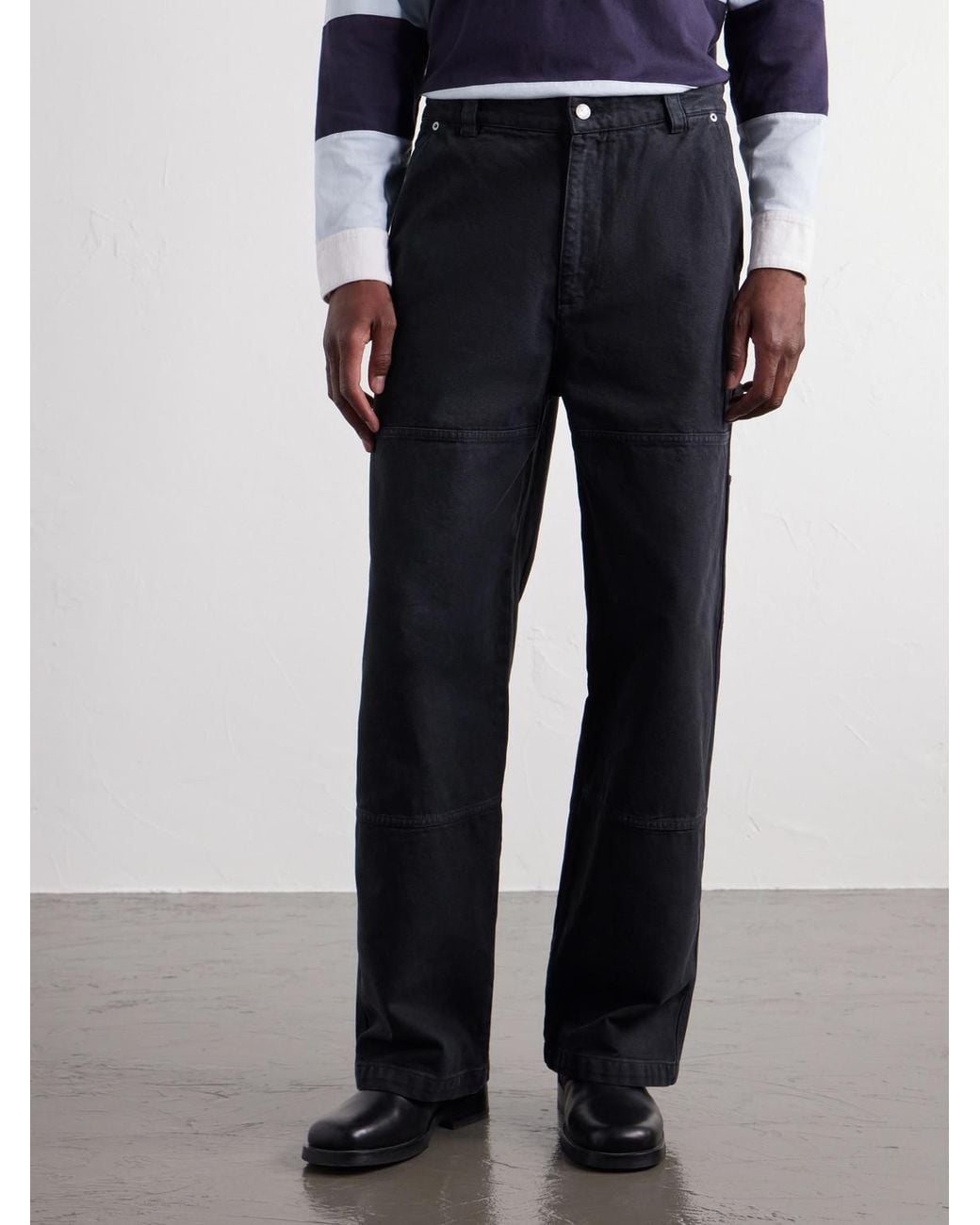 A.P.C. Blue Don Wide-Leg Panelled Jeans for men