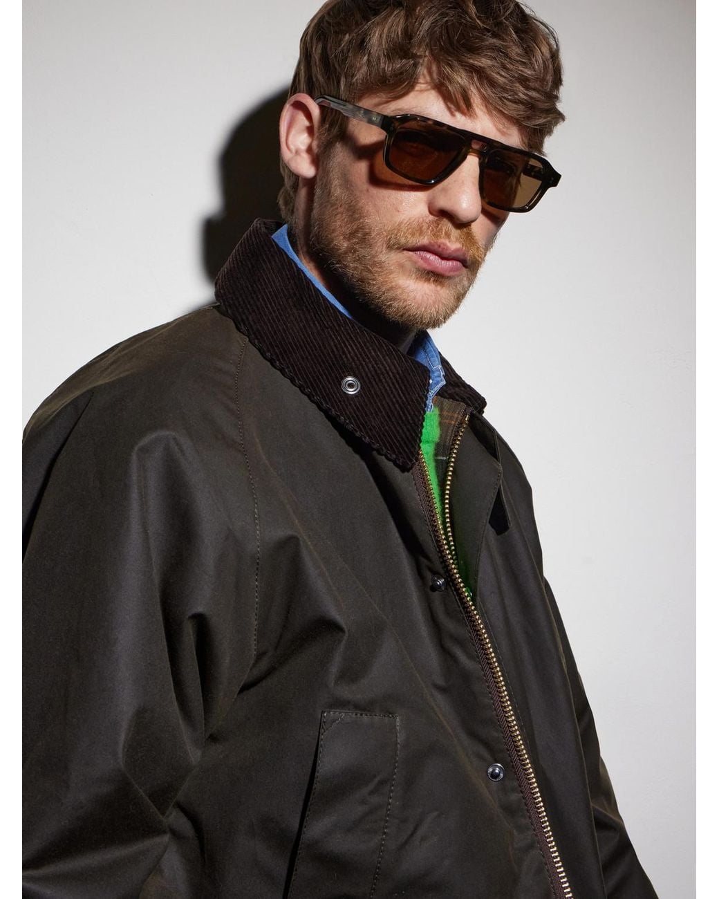 Cutler & Gross Brown Gr15 Double-Bridge Aviator-Style Acetate Sunglasses for men