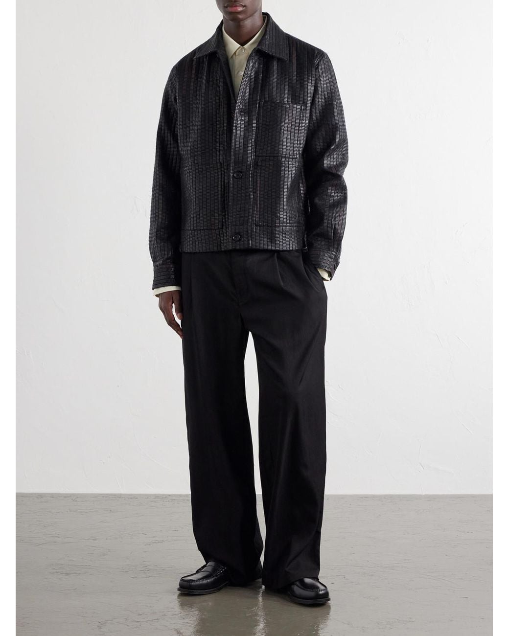 Kardo Black Bodhi Leather Jacket for men