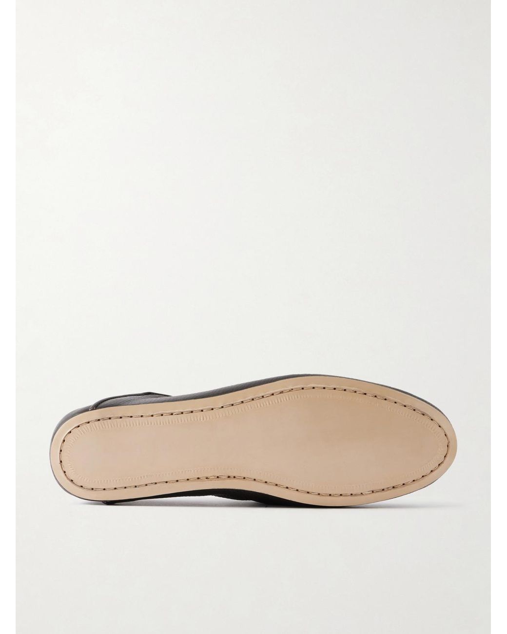 George Cleverley White Mayfair Collapsible-heel Full-grain Leather Loafers for men