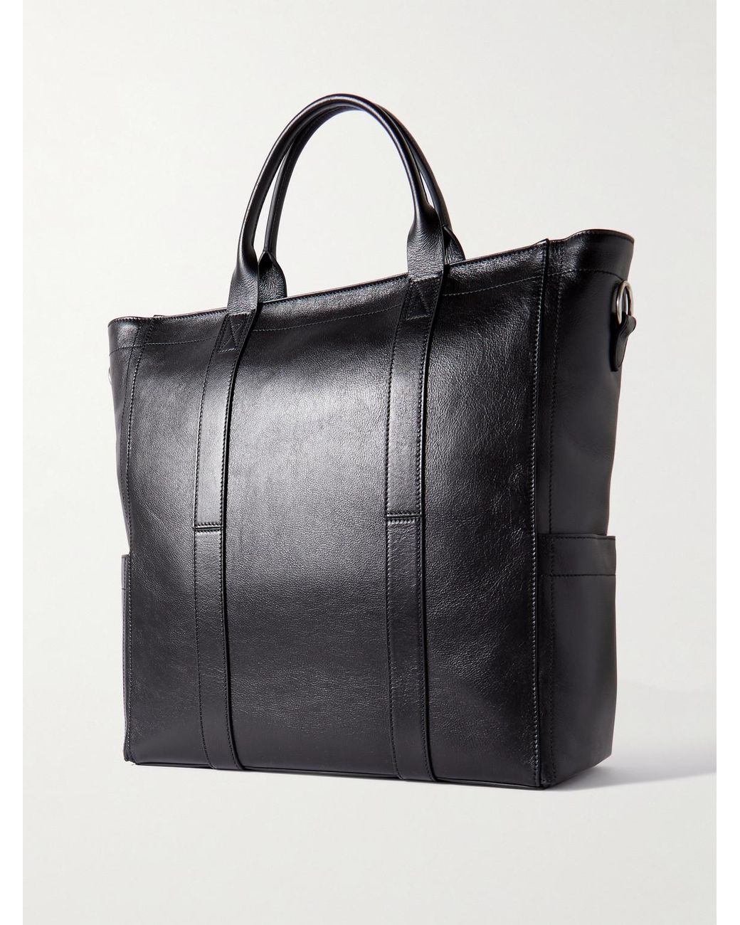 Metier Black Mariner Elvis Leather Tote Bag for men