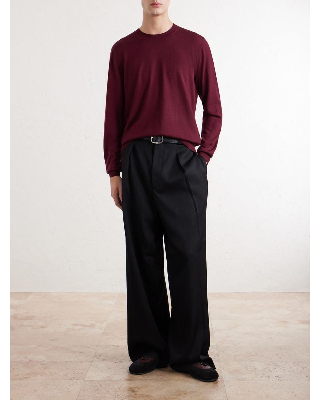 Dries Van Noten Red Merino Wool Sweater for men