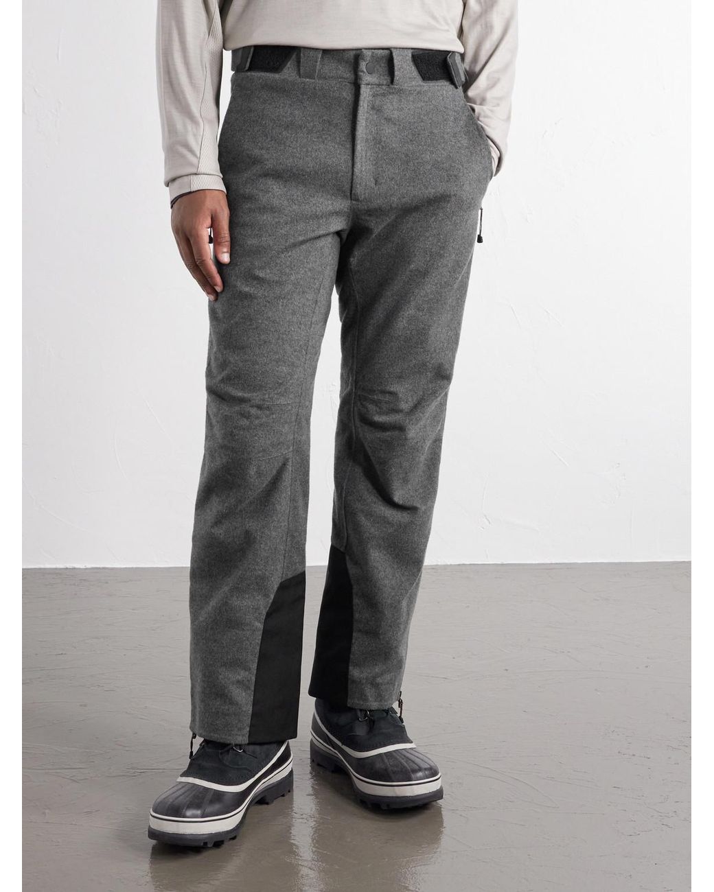 Sease Gray Indren Layered Cashmere Padded Ski Pants for men
