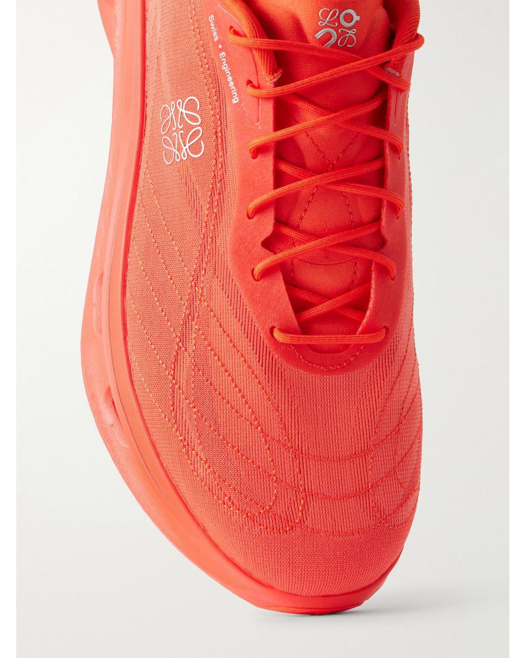 Loewe Red On Cloudtilt Rubber-Trimmed Mesh Sneakers for men