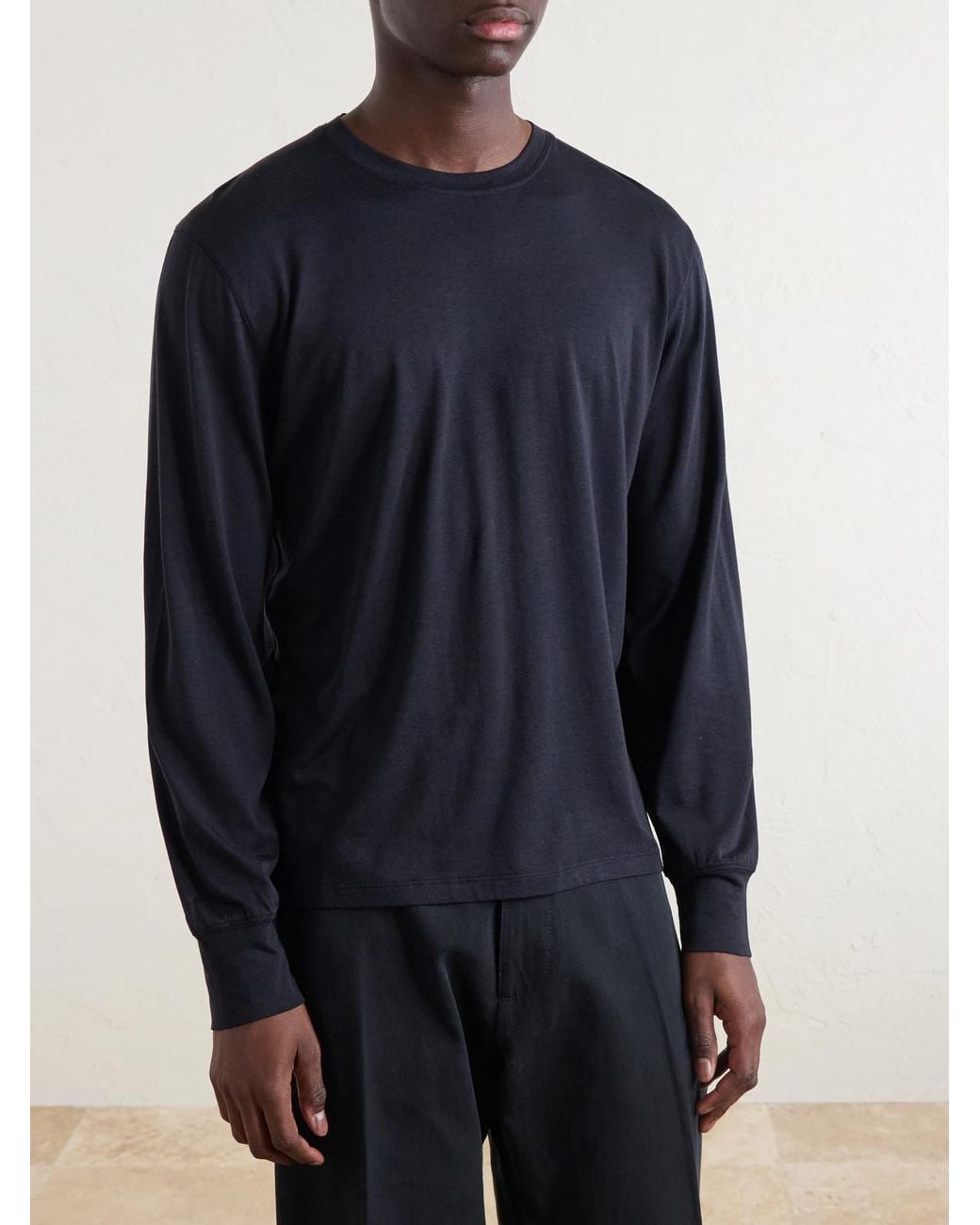 Tom Ford Blue Slim-Fit Lyocell And Cotton-Blend Jersey T-Shirt for men