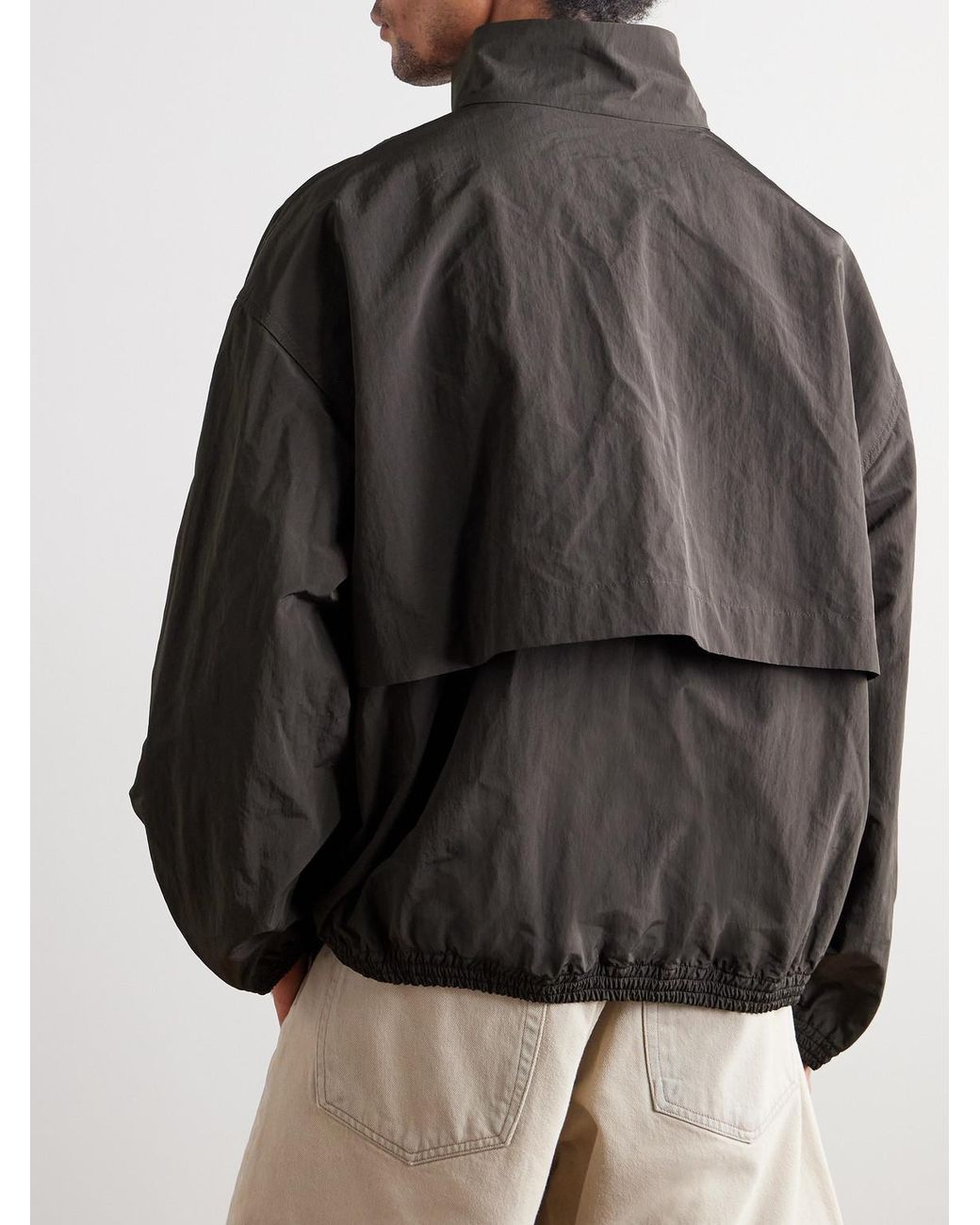 Agolde Gray Marshall Crinkled-Shell Bomber Jacket for men