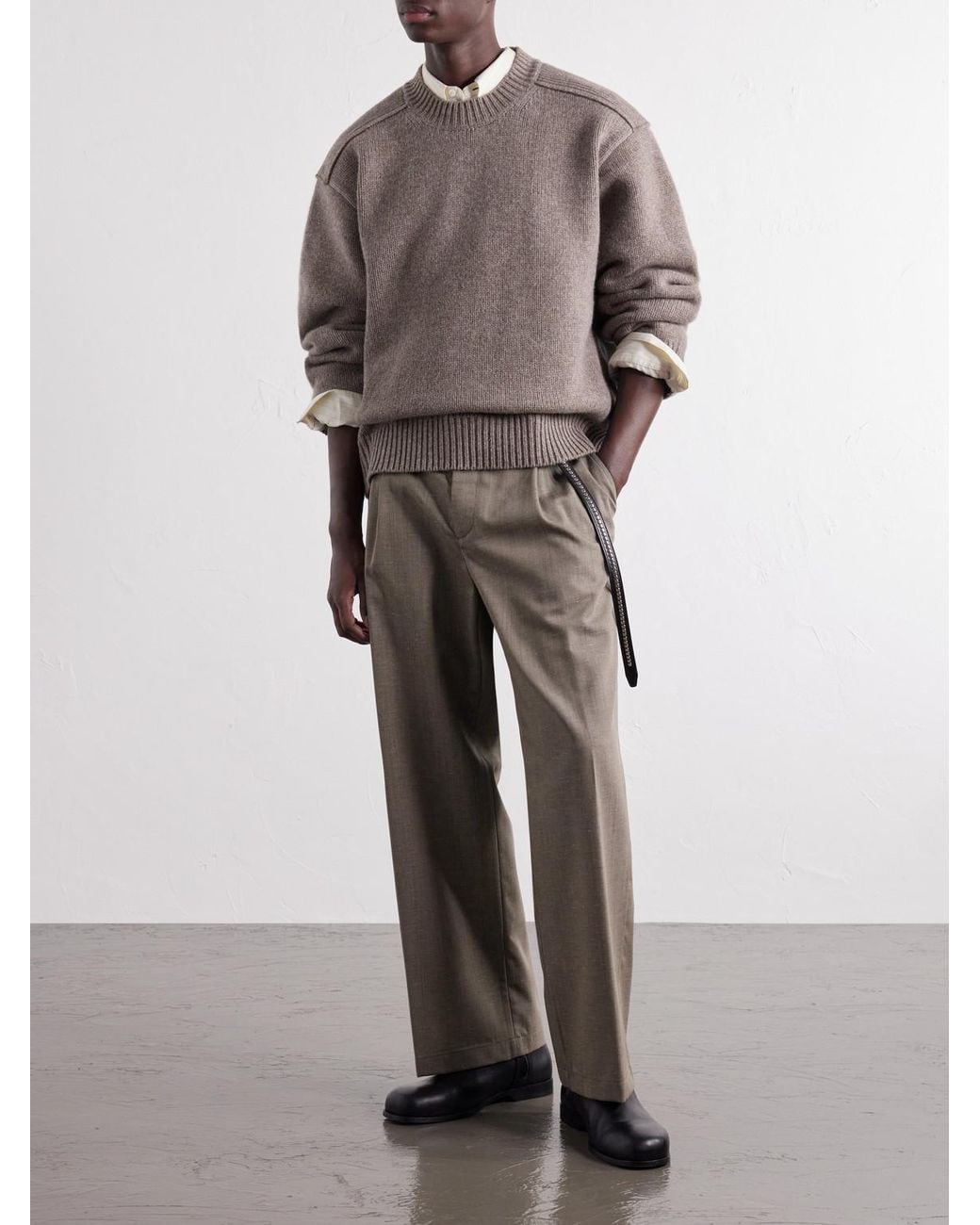 Studio Nicholson Natural Yak And Merino Wool-Blend Sweater for men