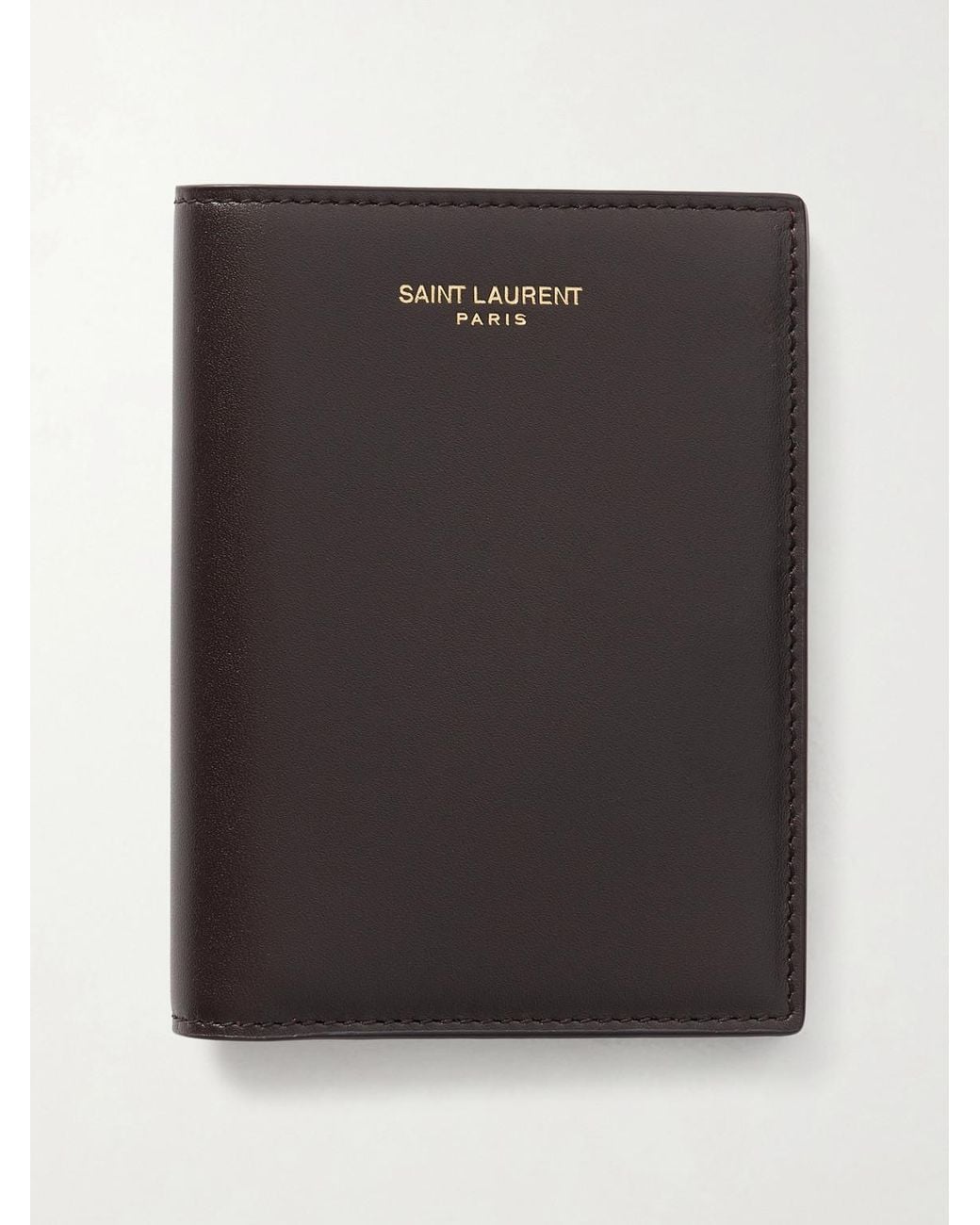 Saint Laurent Black Leather Billfold Wallet for men