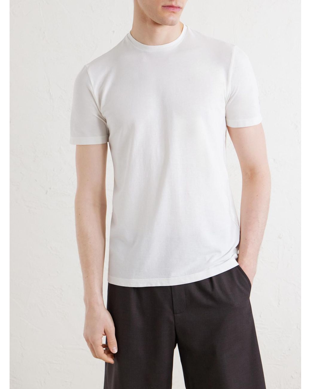 Altea White Lewis Cotton-jersey T-shirt for men