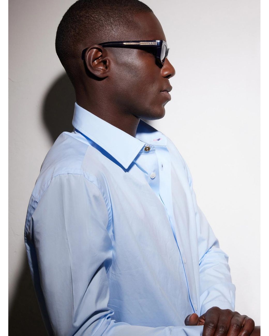 Jacques Marie Mage Blue Initials Square-Frame Acetate Sunglasses for men