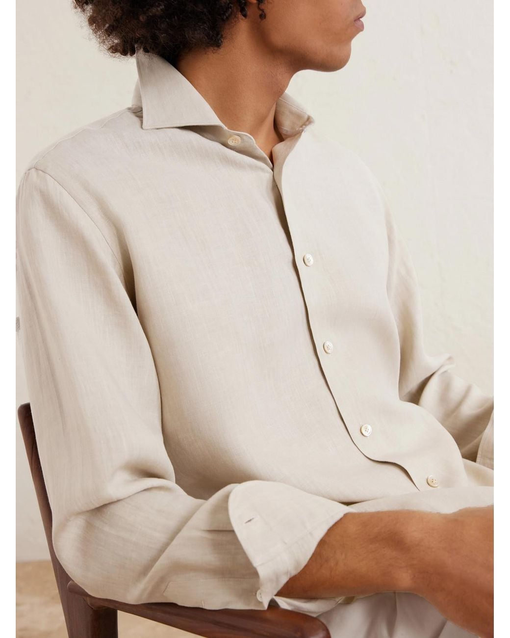 Eleventy Natural Linen Shirt for men