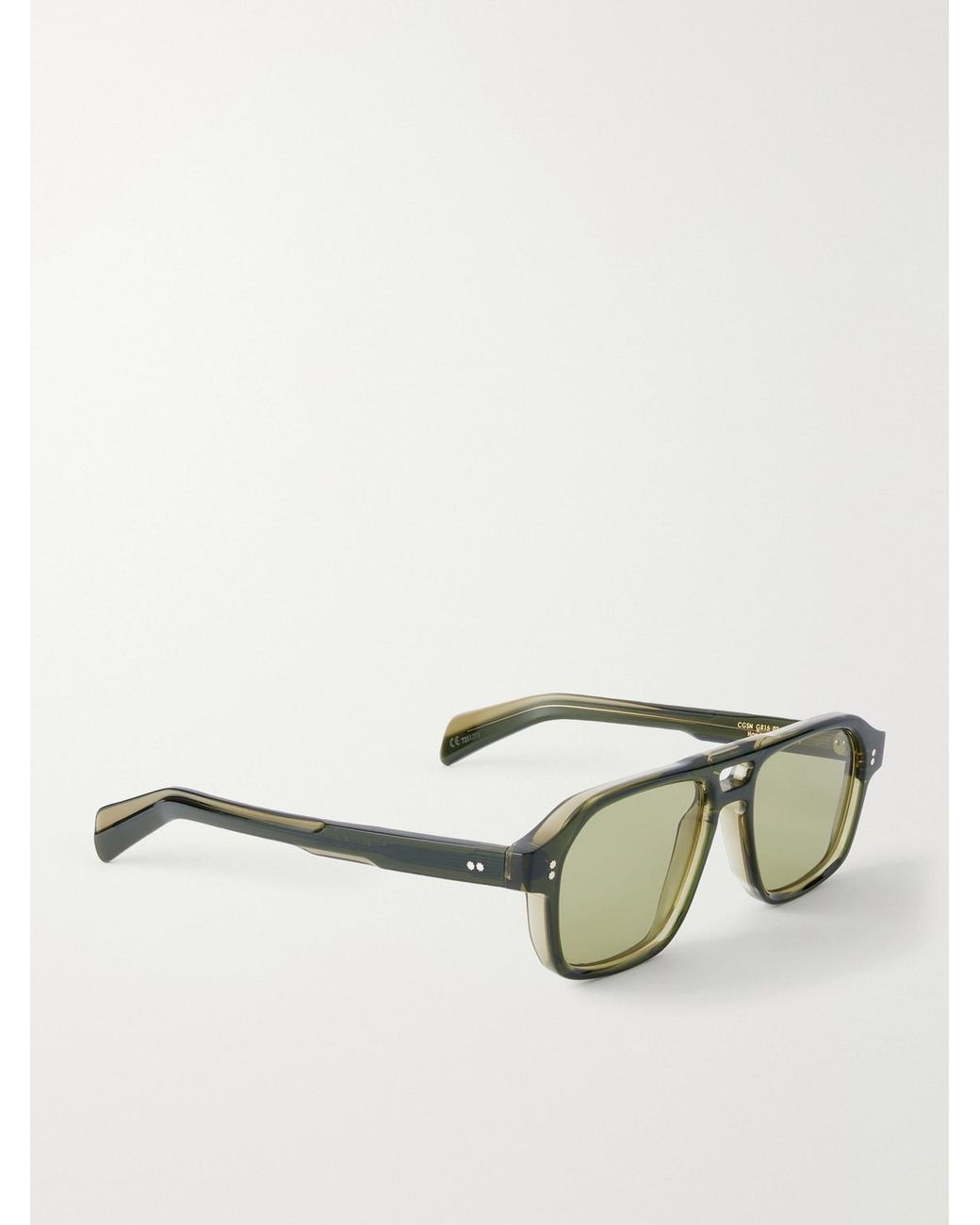 Cutler & Gross Green Gr15 Aviator-Style Acetate Sunglasses for men