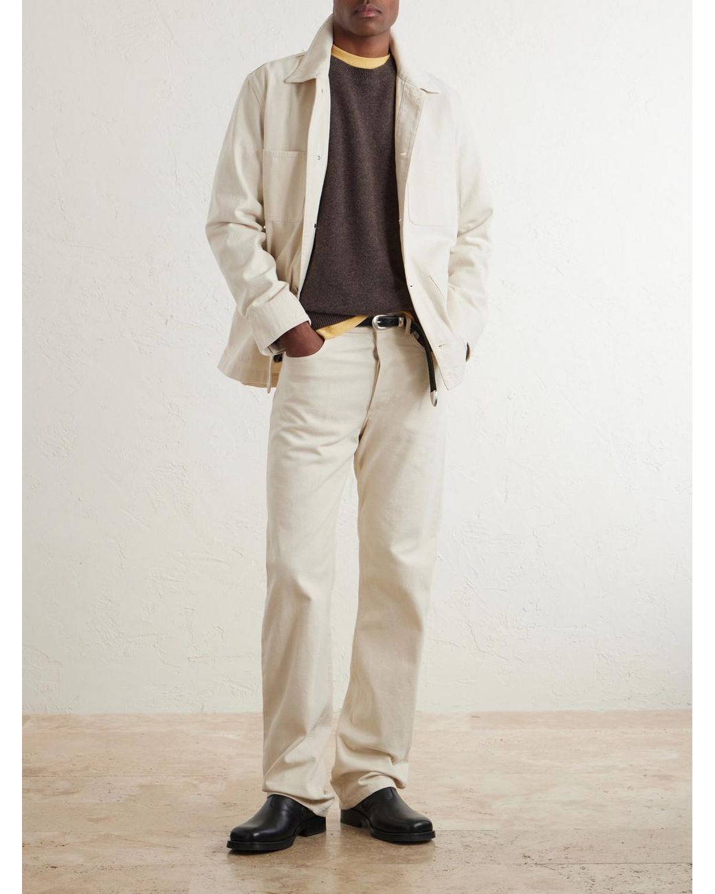 A.P.C. Natural Cotton-Twill Overshirt for men