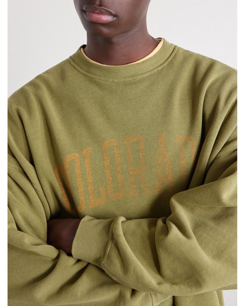Remi Relief Green Colorado Printed Cotton-Jersey Sweatshirt for men