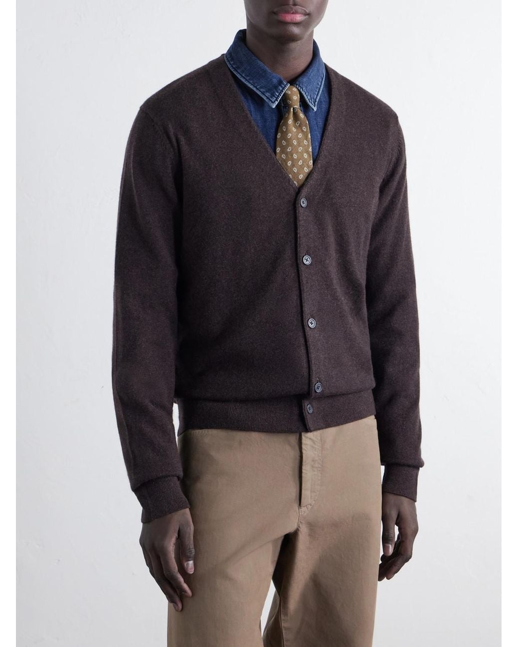 Rag & Bone Blue Vernon Cashmere Cardigan for men