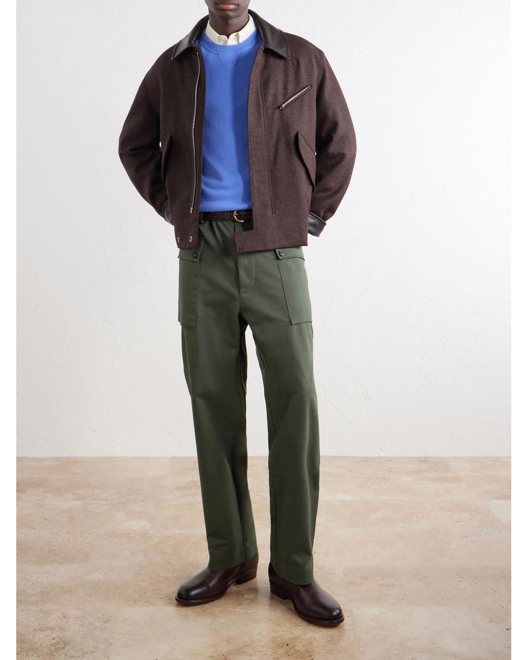 Ghiaia Blue Cashmere Sweater for men