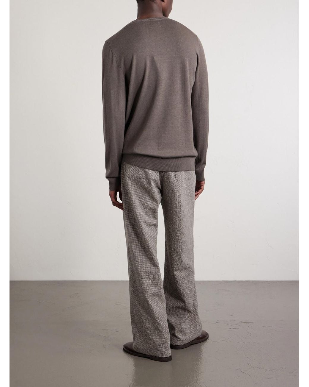 De Bonne Facture Gray Saxophonist Wool Sweater for men
