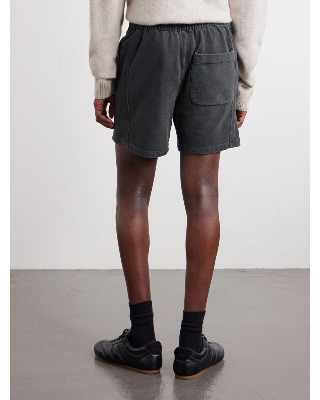 Remi Relief Gray Straight-Leg Cotton-Jersey Shorts for men