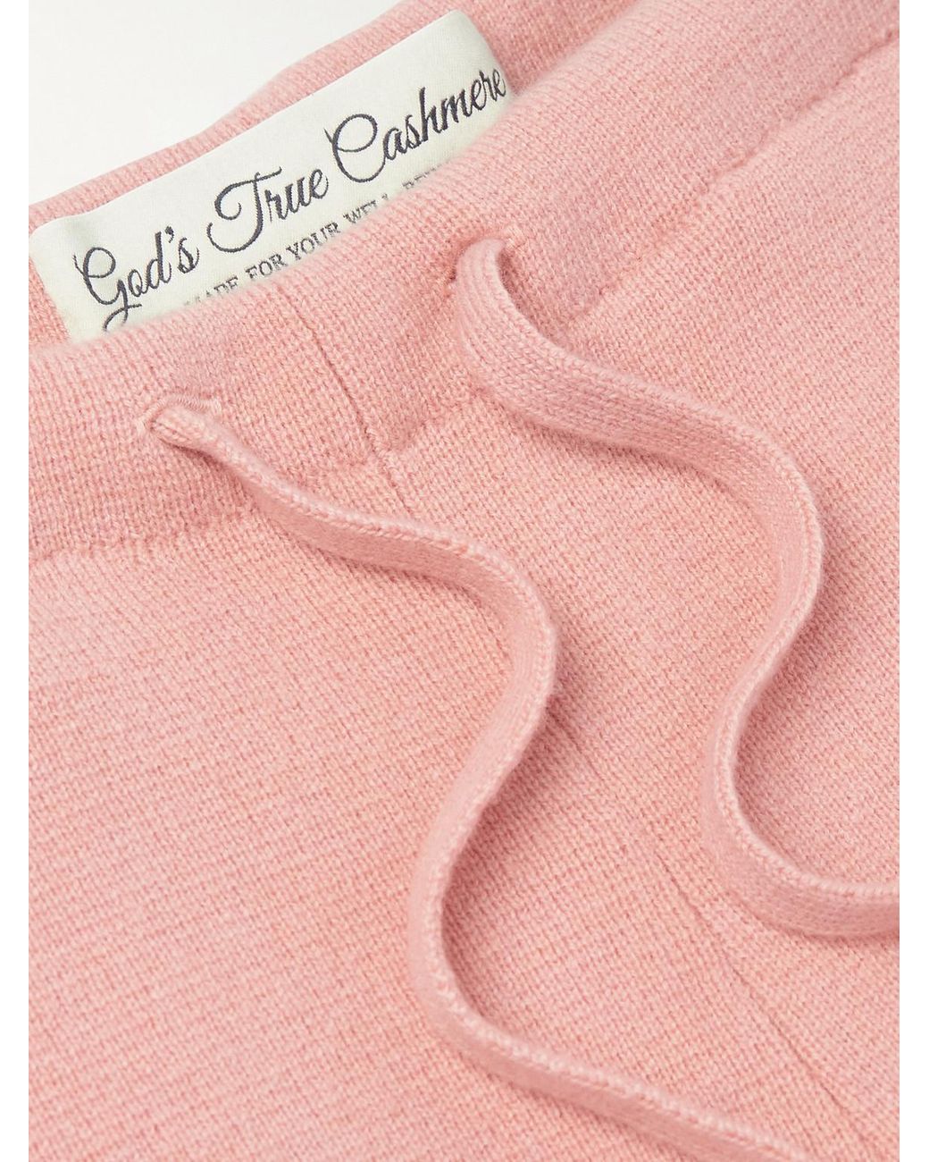 God's True Cashmere Pink Wanderer Tapered Embellished Cashmere Trousers for men