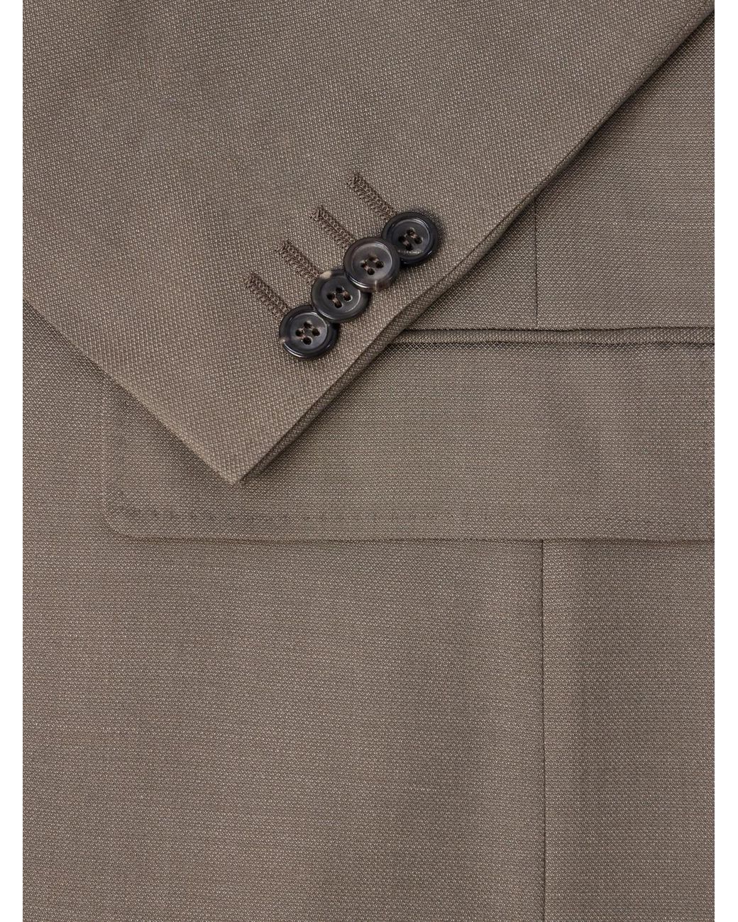Canali Brown Kei Wool Suit Jacket for men