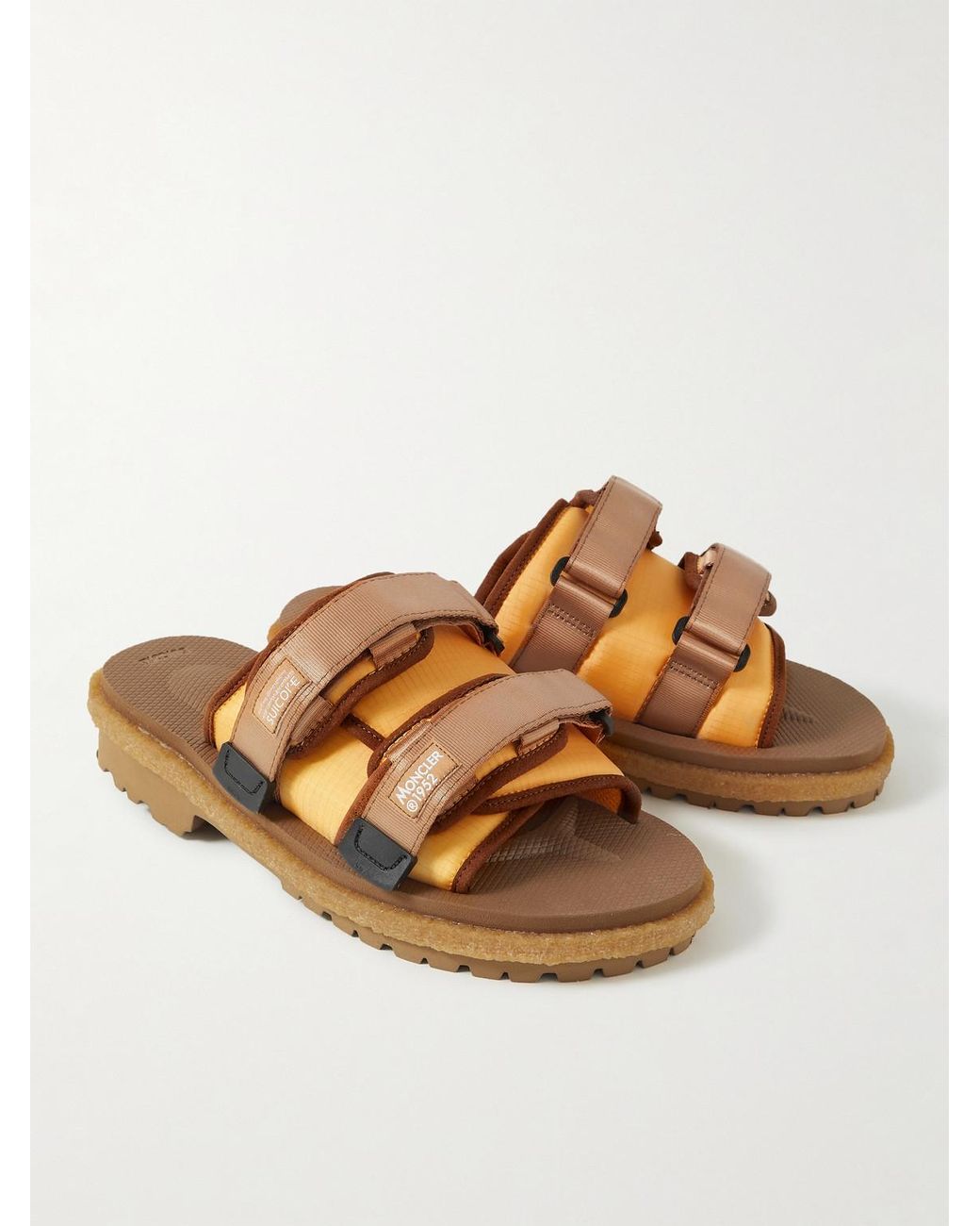 Moncler Genius Brown Moto Mountain Sandals For for men