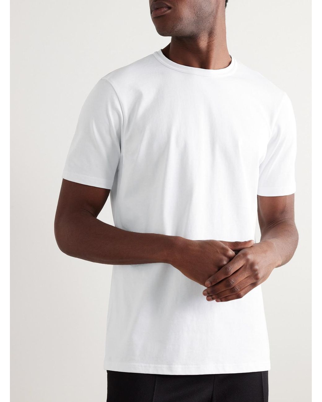 Gabriela Hearst White Bandeira Recycled Cotton-Jersey T-Shirt for men