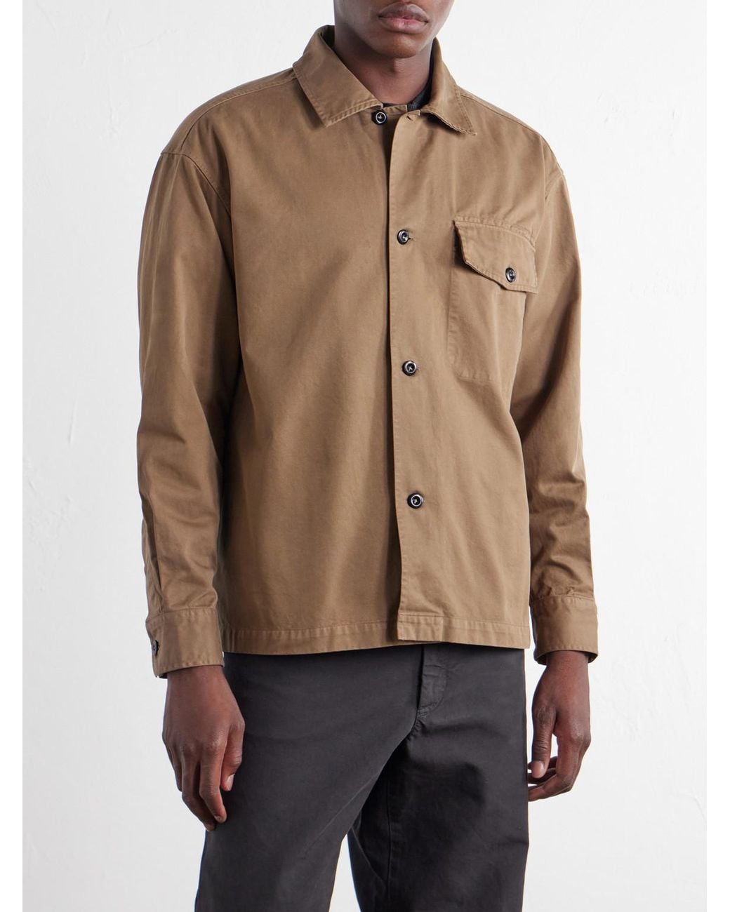 Margaret Howell Natural Mhl. Cotton-Twill Overshirt for men