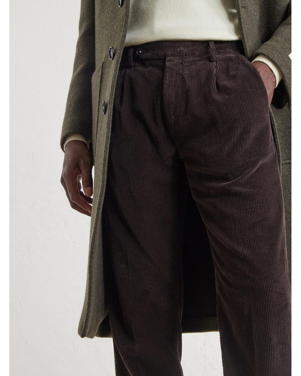 Massimo Alba Black Ionio2 Straight-Leg Cotton-Corduroy Trousers for men