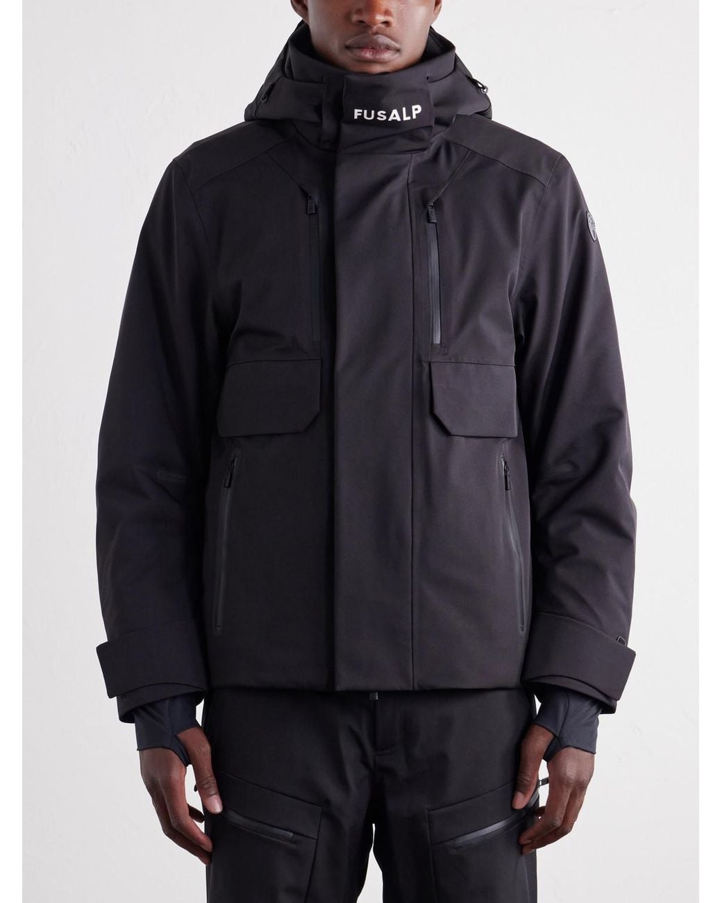 Fusalp Black John Padded Hooded Ski Jacket for men