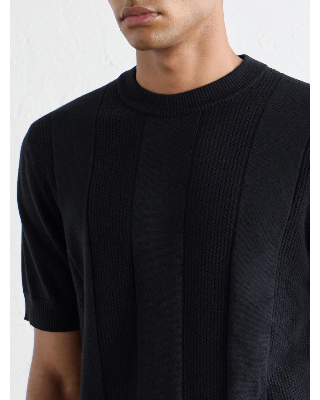 Altea Black Wool T-Shirt for men