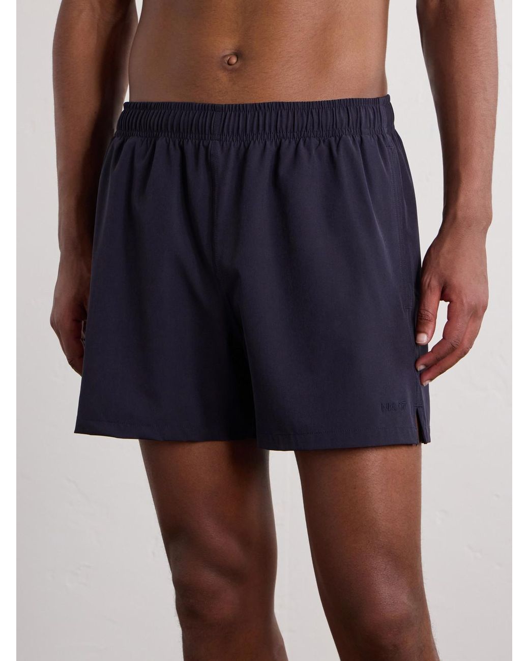 NN07 Blue Holiday 10039 Straight-Leg Short-Length Recycled-Shell Swim Shorts for men