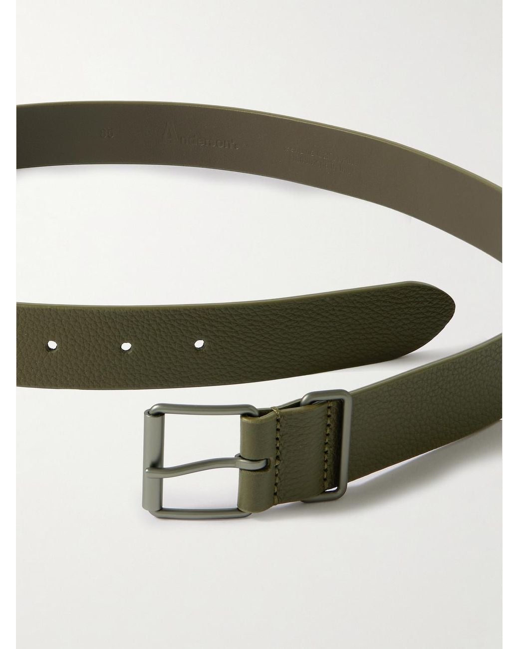 Andersons Green 3Cm Full-Grain Leather Belt for men