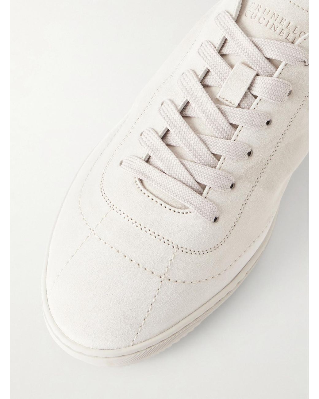 Brunello Cucinelli Natural Suede Sneakers for men