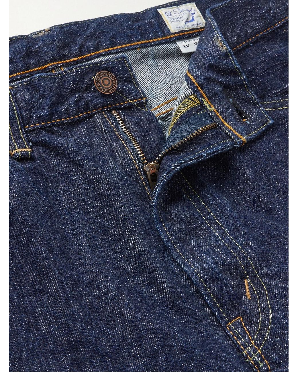 Orslow Blue 107 Slim-Fit Selvedge Denim Jeans for men