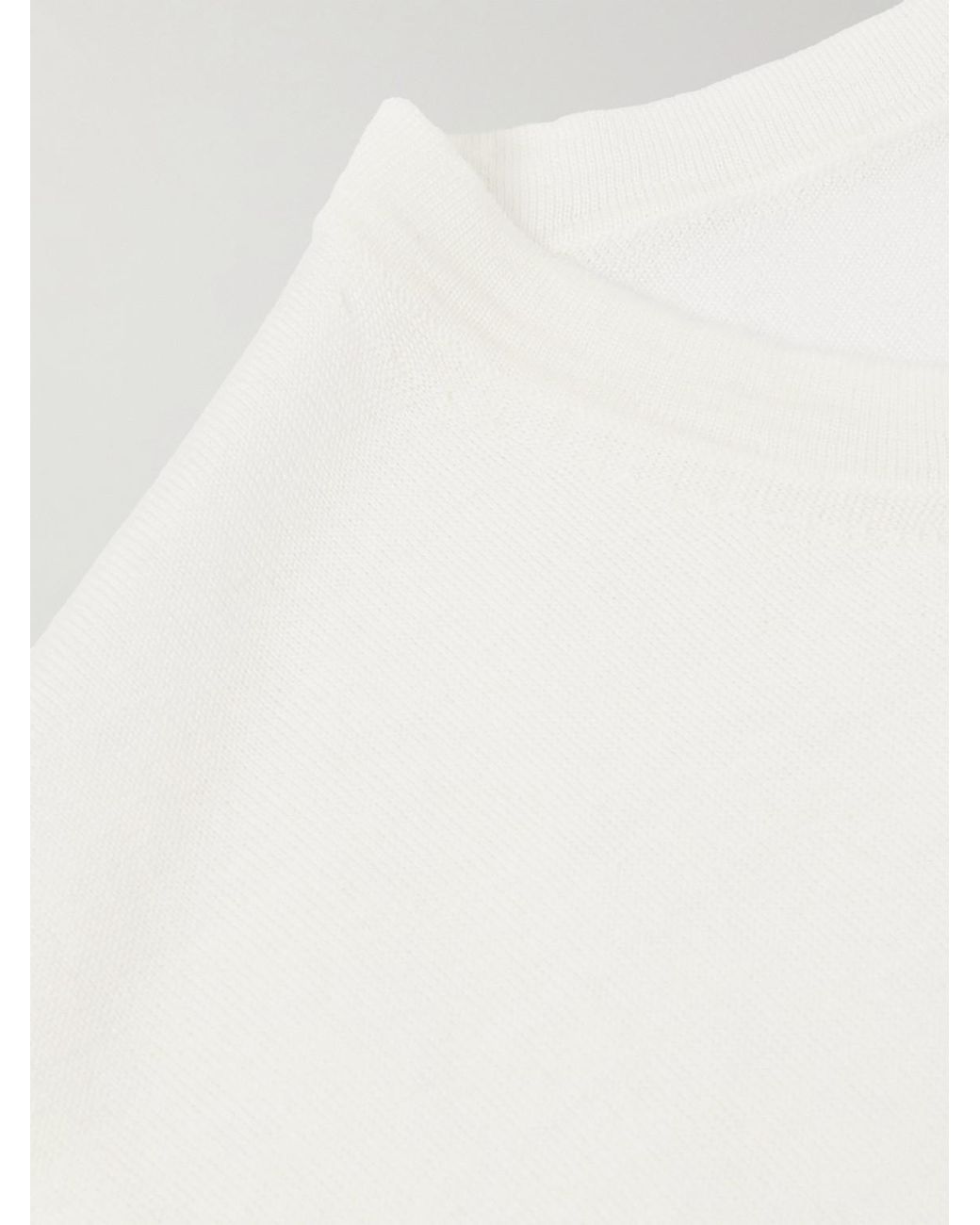 Saman Amel White Wool T-Shirt for men